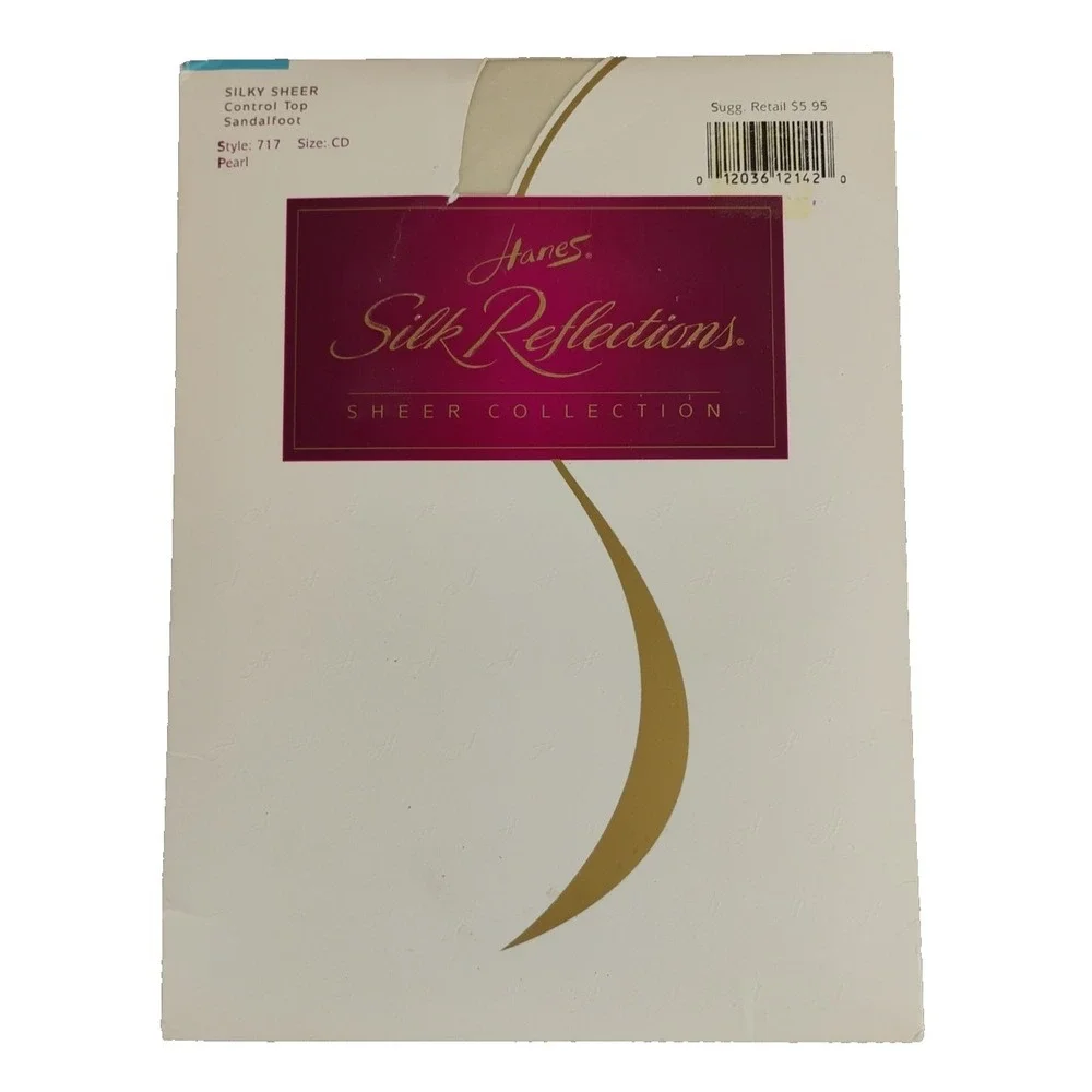 Hanes Silk‎ Reflections Silky Sheer Plus Control Top Cool 717 SIZE CD NEW PEARL
